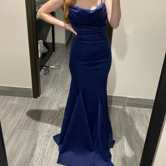 Navy blue formal dress - Picture 2 of 4